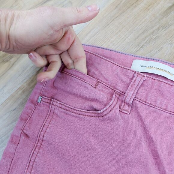 💛Anthropologie Pilcro & The Letterpress Salmon Stet Capri Jeans Size 10 - Picture 4 of 9